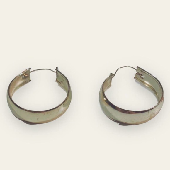 Vintage Gold Tone Hoop Circular Elegant Event Formal Earrings - Picture 1 of 7